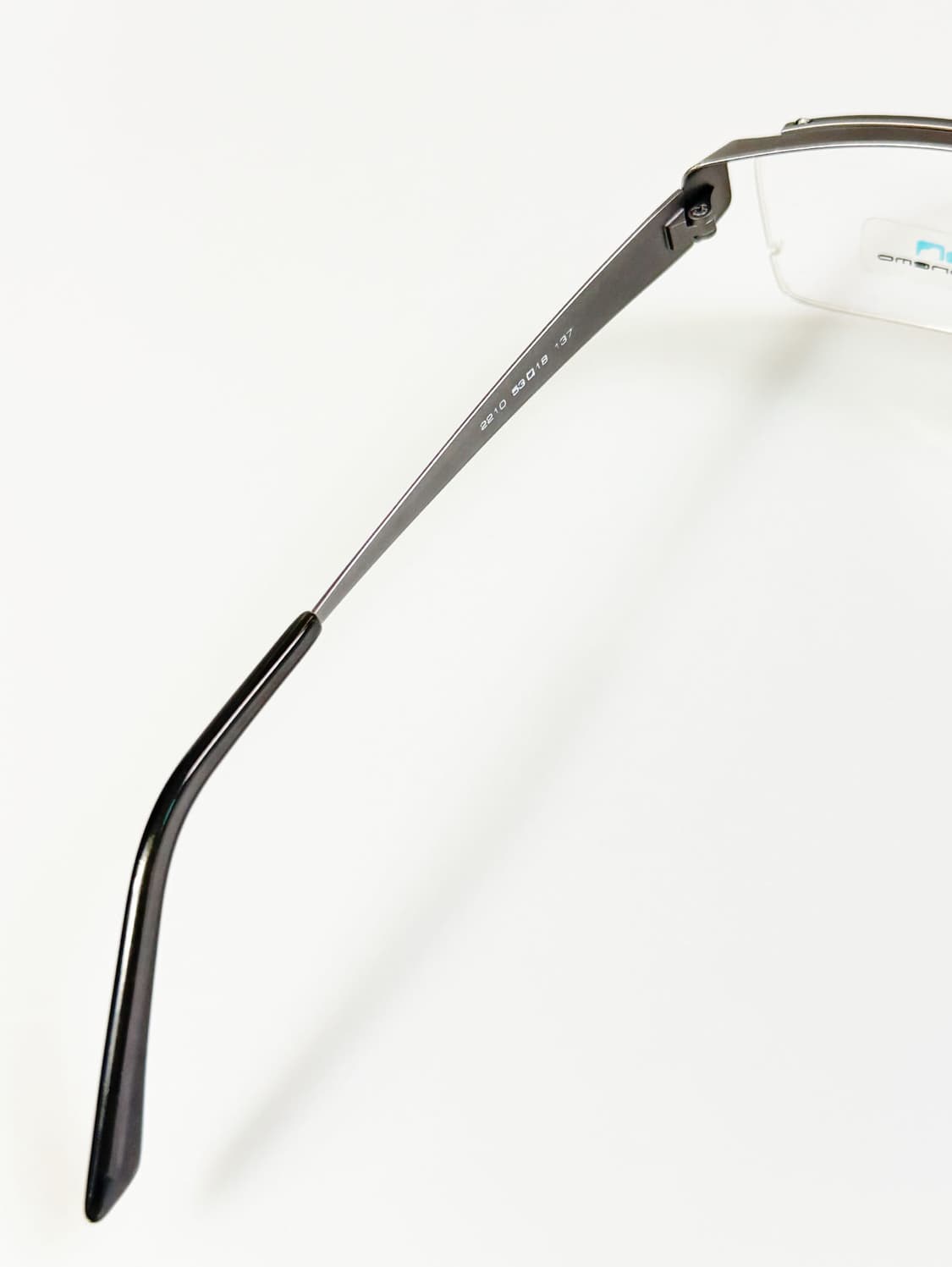 SEMONEMO 그레이 메탈 반무테 스퀘어 빈티지 안경 상품이미지7