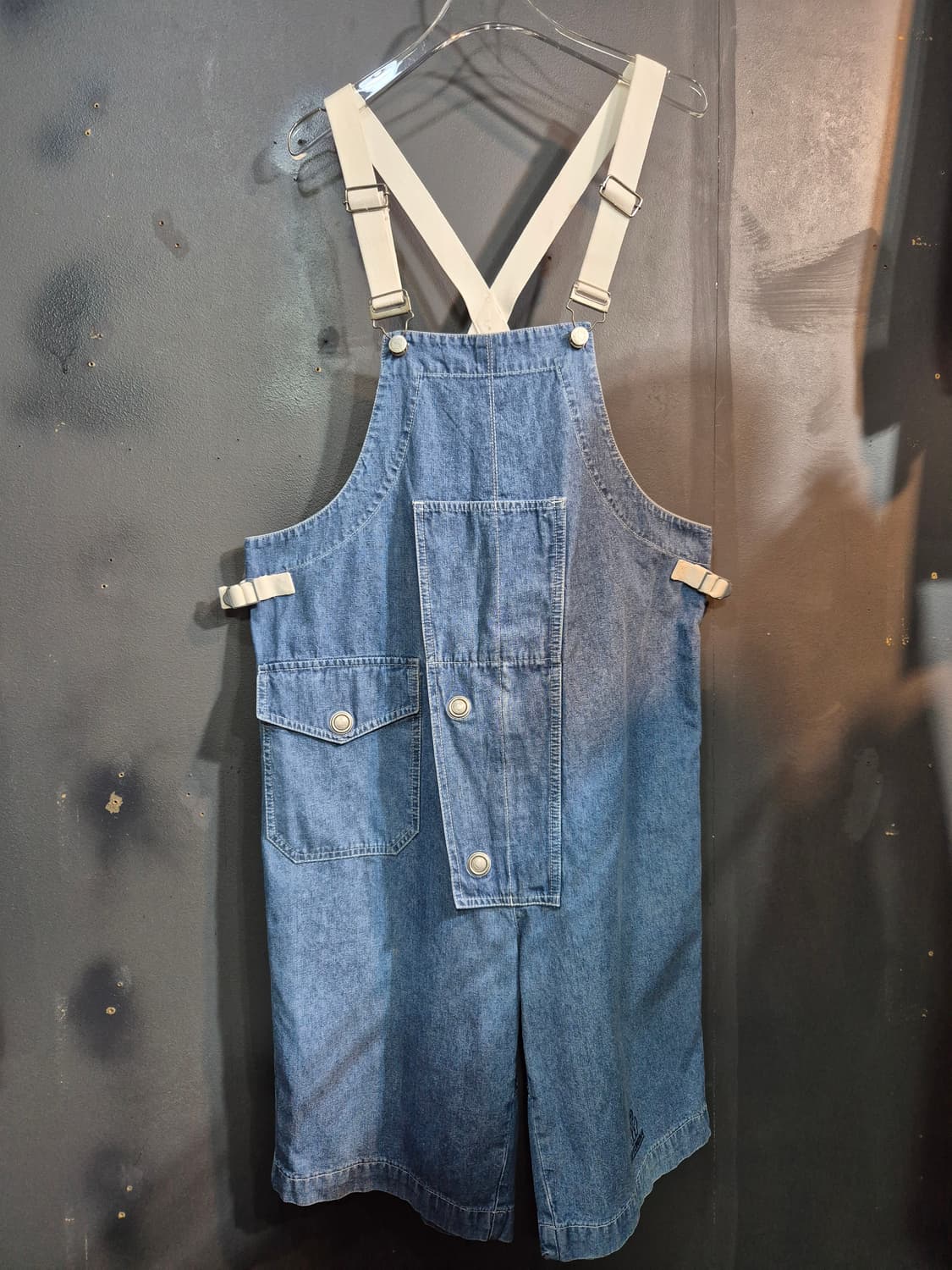 아르마니진스 데님 오버롤 반바지 55 66 상품이미지1