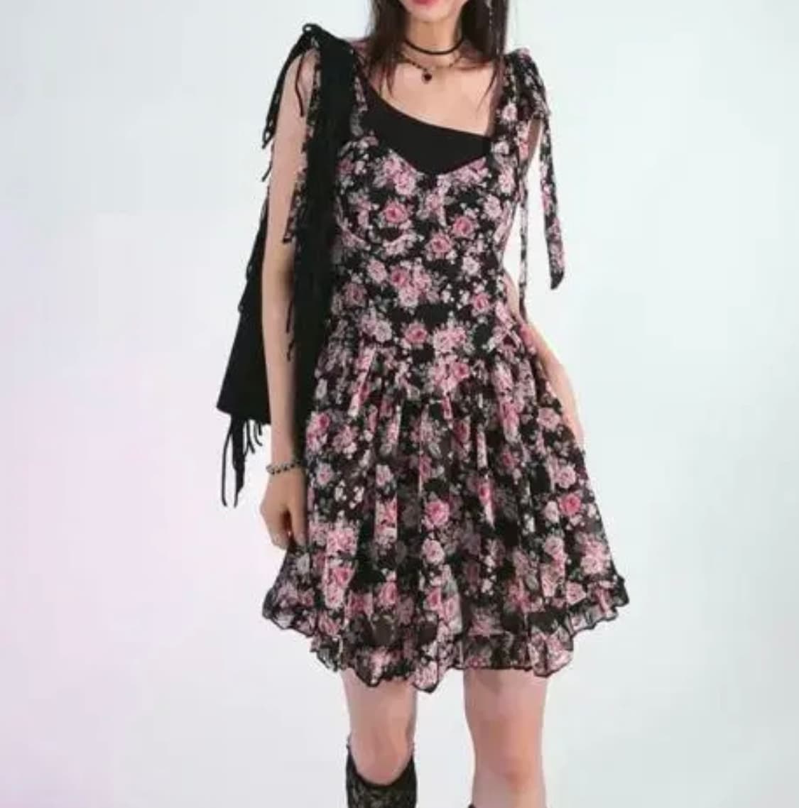 바이너리원 미니 플라워 원피스  상품이미지2