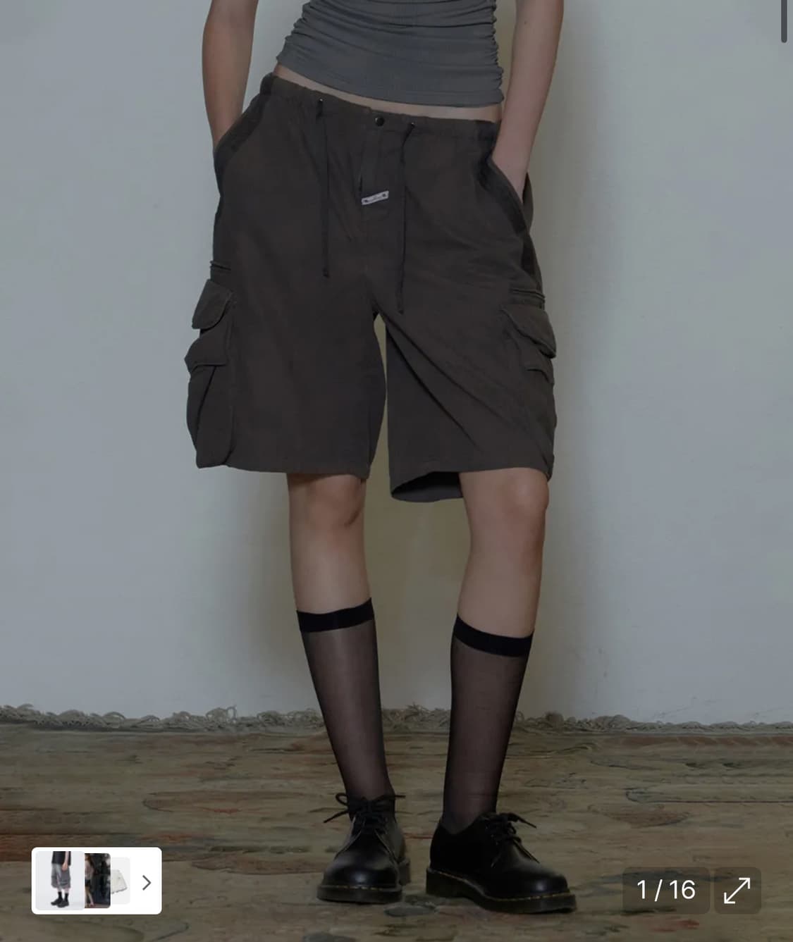 스컬프터 카고 버뮤다 차콜 Twill Cargo Half Pants M 상품이미지1