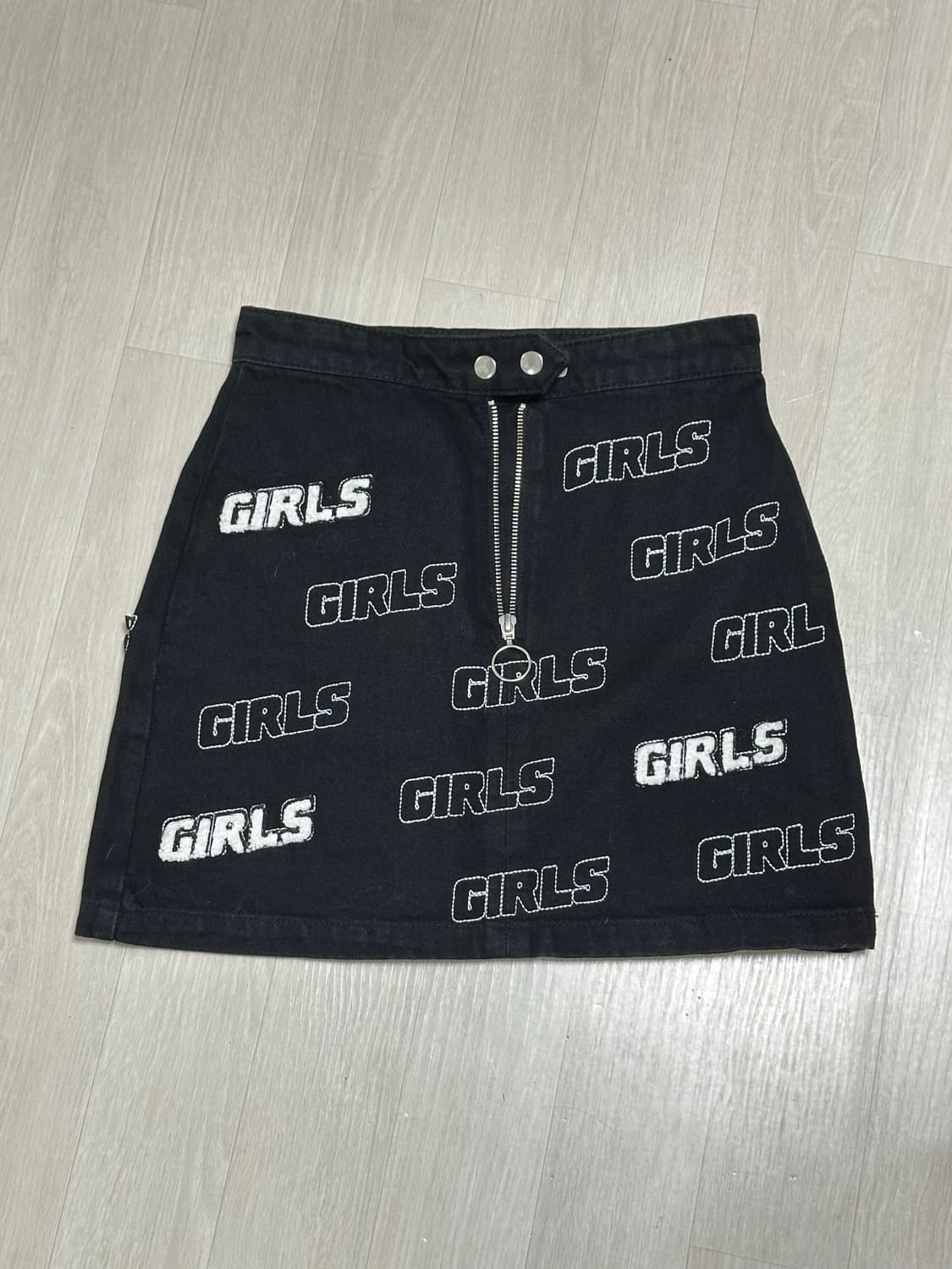 Topshop 걸스 패턴 블랙 데님 자켓 스커트 셋업 상품이미지7