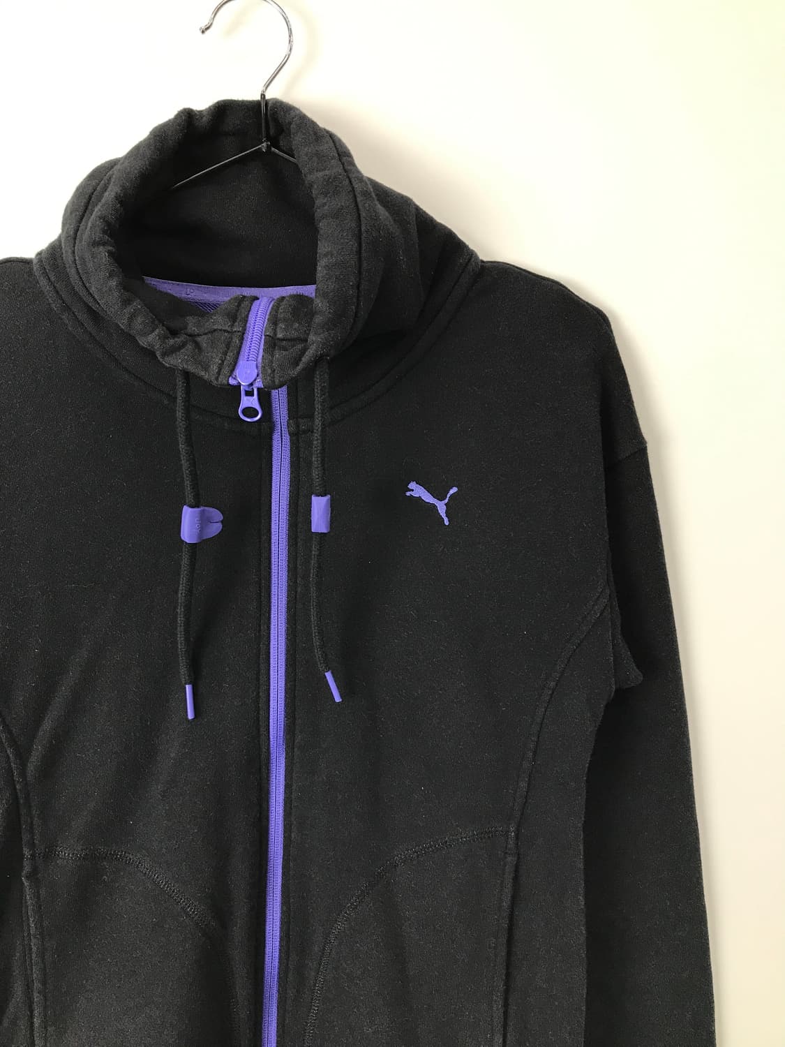 'PUMA' Black & Purple High-Neck Zip-Up  상품이미지8
