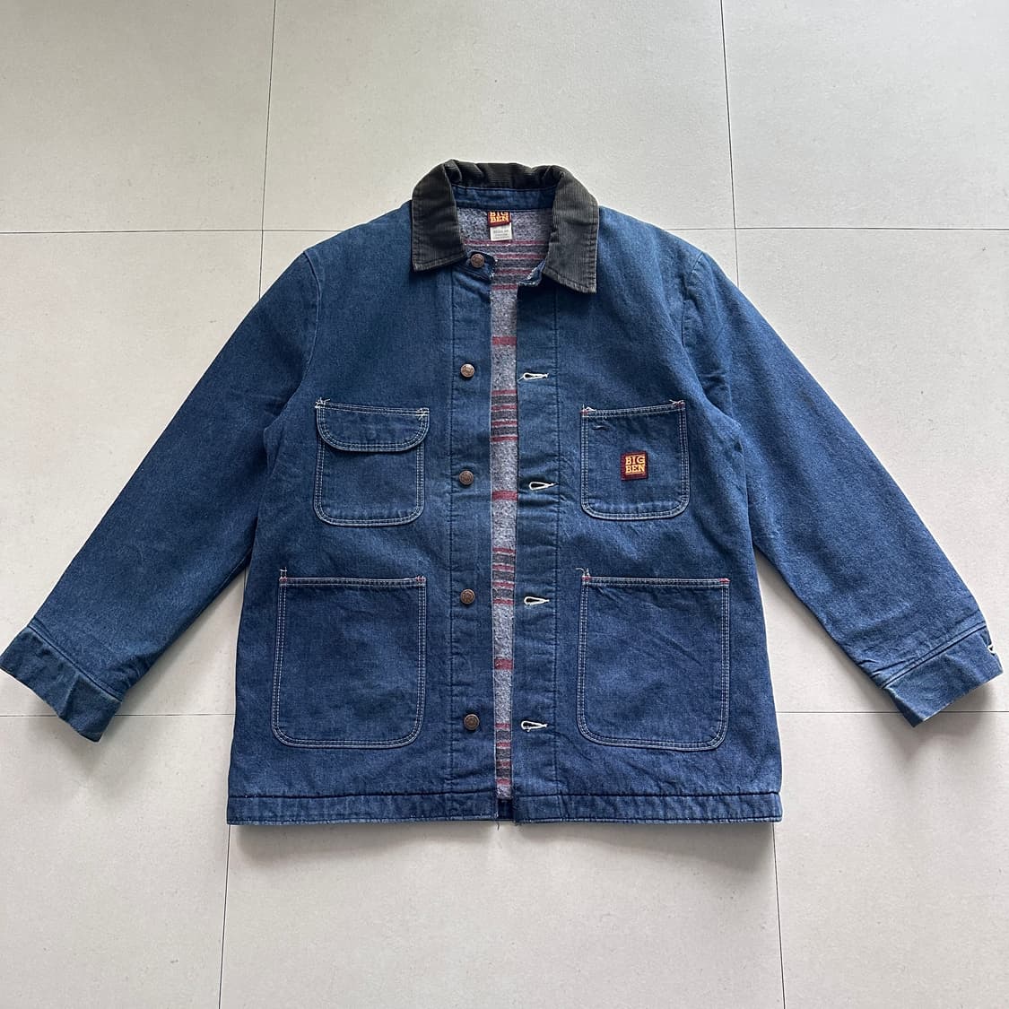 80s [40] 빈티지 빅벤 Big Ben 데님 초어 자켓 (USA산) 상품이미지1
