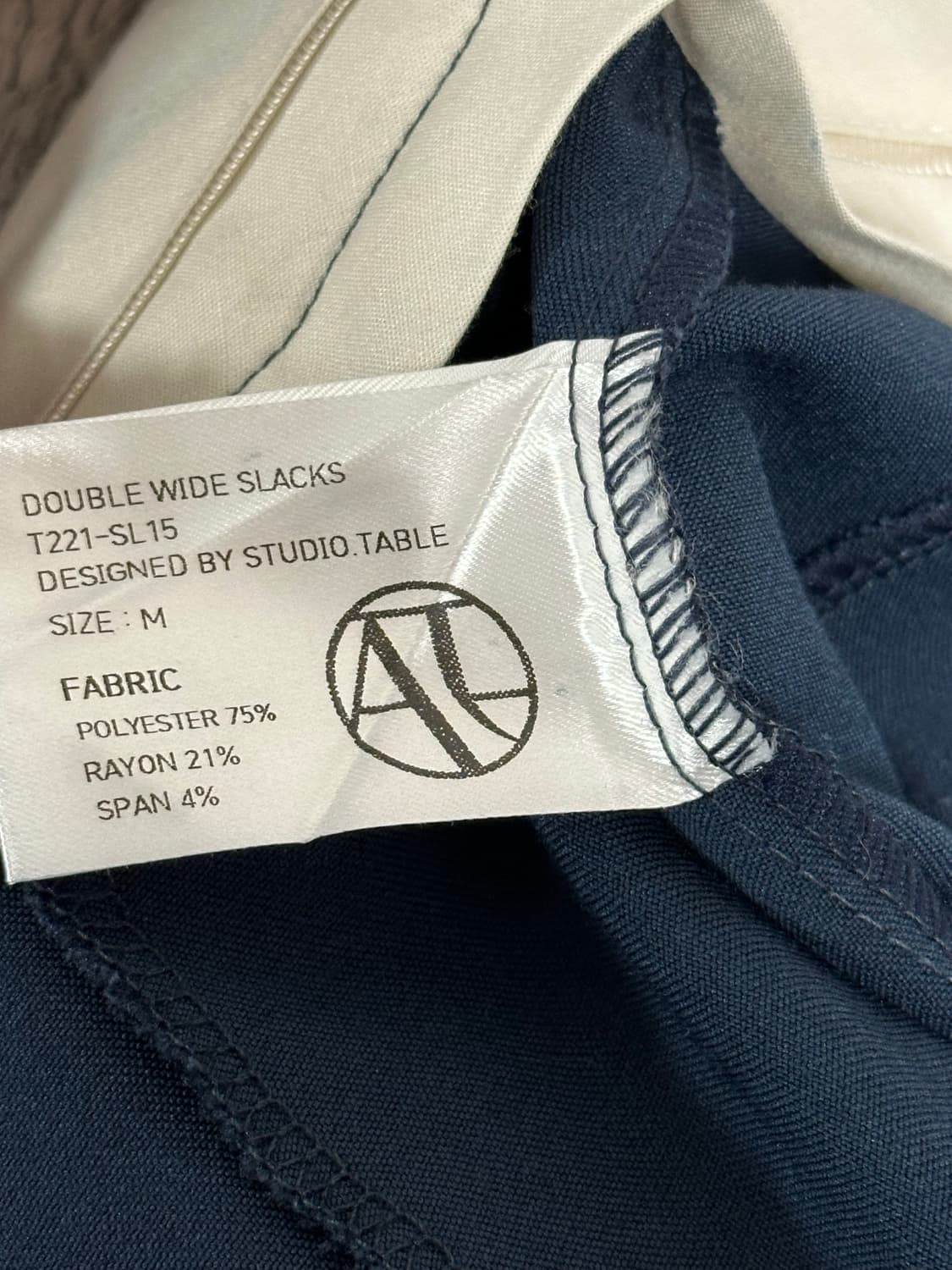 TABLE 더블 와이드 슬랙스 2사이즈 블루네이비컬러 상품이미지4