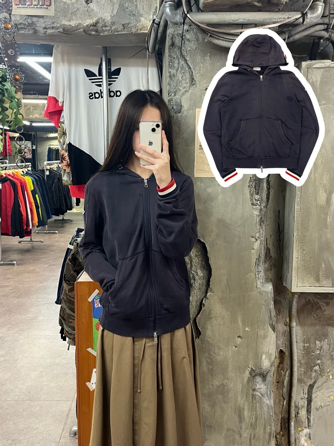 몽클레어 투웨이 후드집업 네이비  #csz1584 상품이미지1