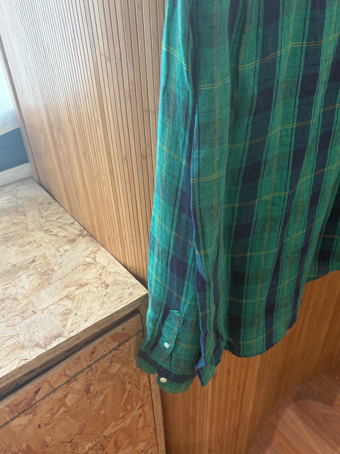 GLOBAL WORK LINEN CHECK SHIRT 상품이미지8