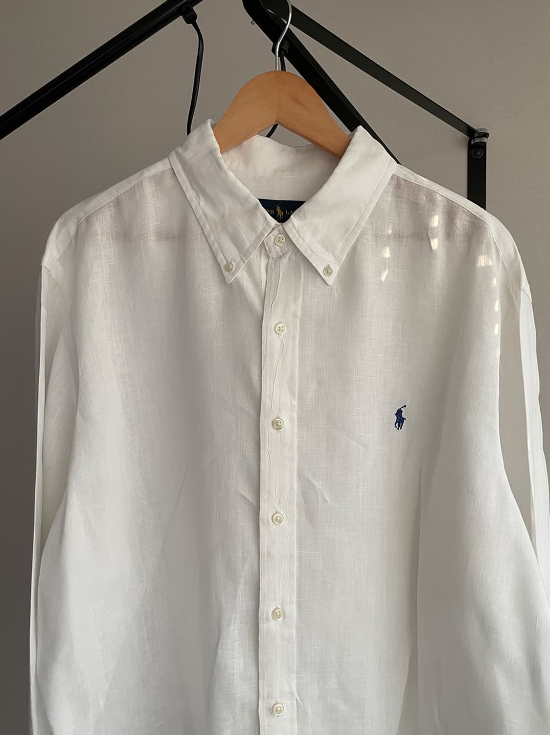폴로 랄프로렌  화이트 린넨 셔츠 상품이미지3