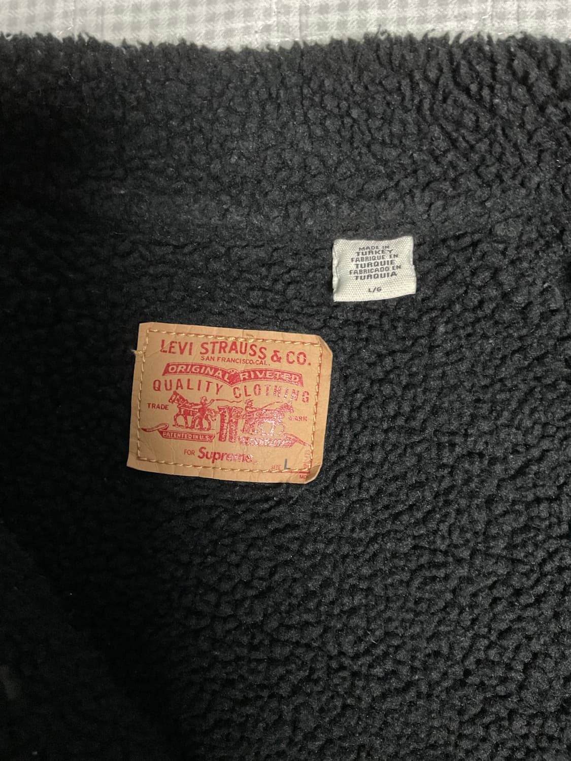 Fw16 리바이스 x 슈프림 쉐르파 트러커 자켓 M 상품이미지8