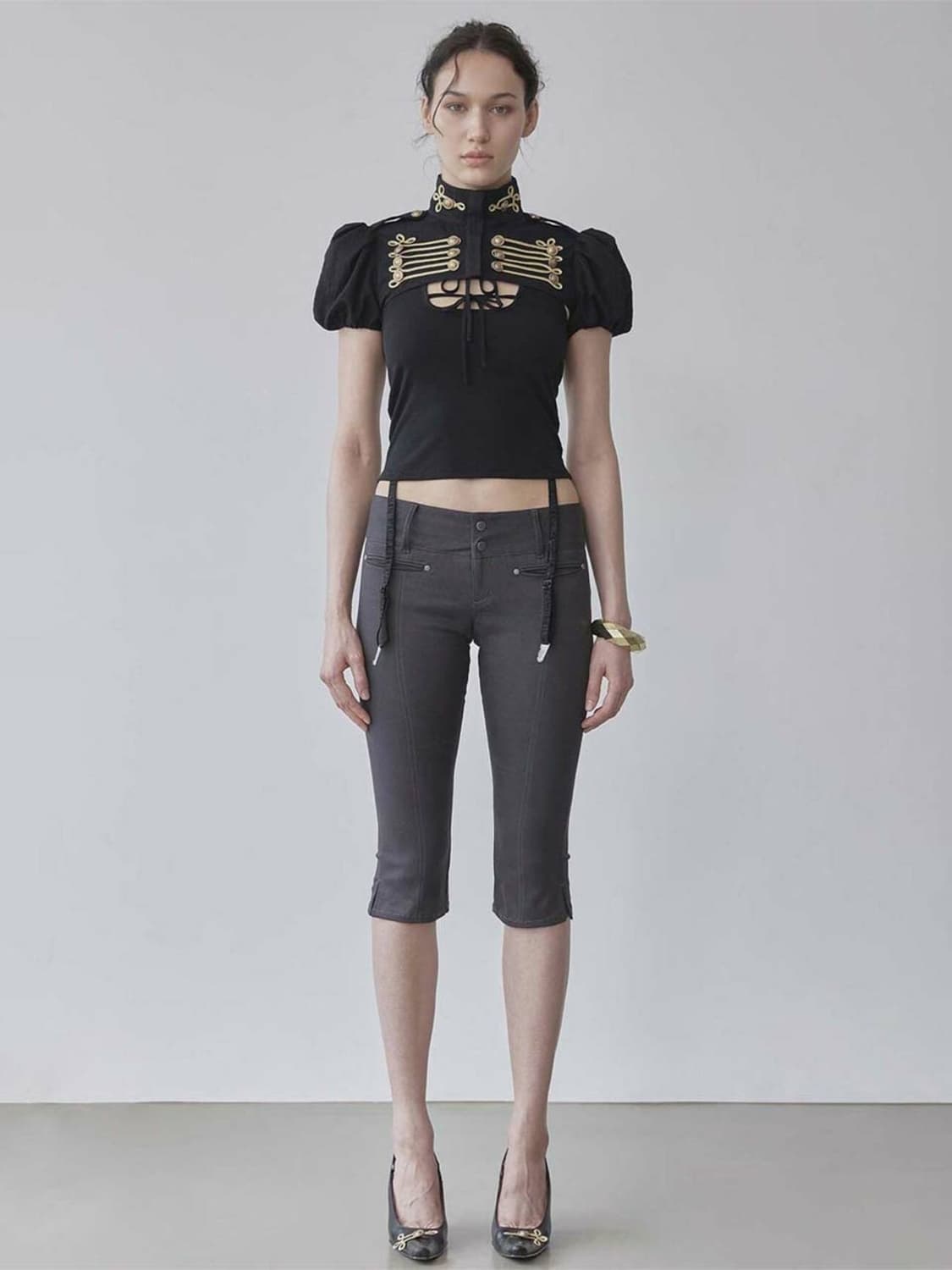 스컬프터 90s cotton capri pants charcoal 상품이미지3