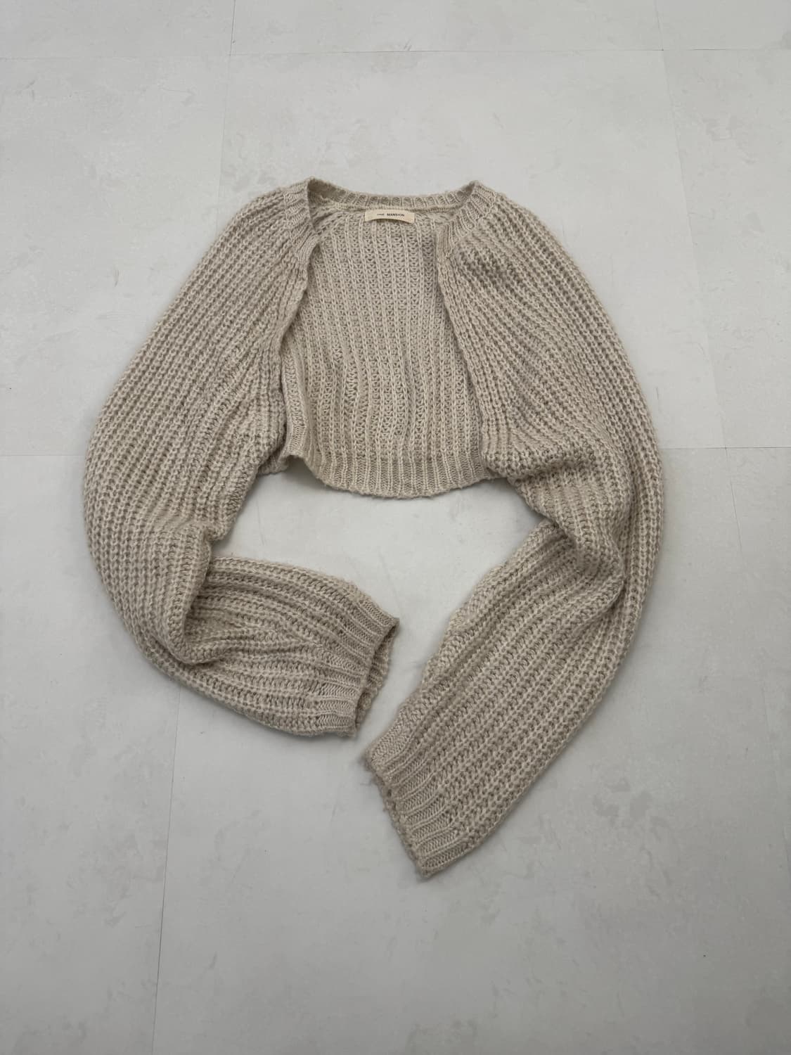 오트밀 니트 볼레로  상품이미지4