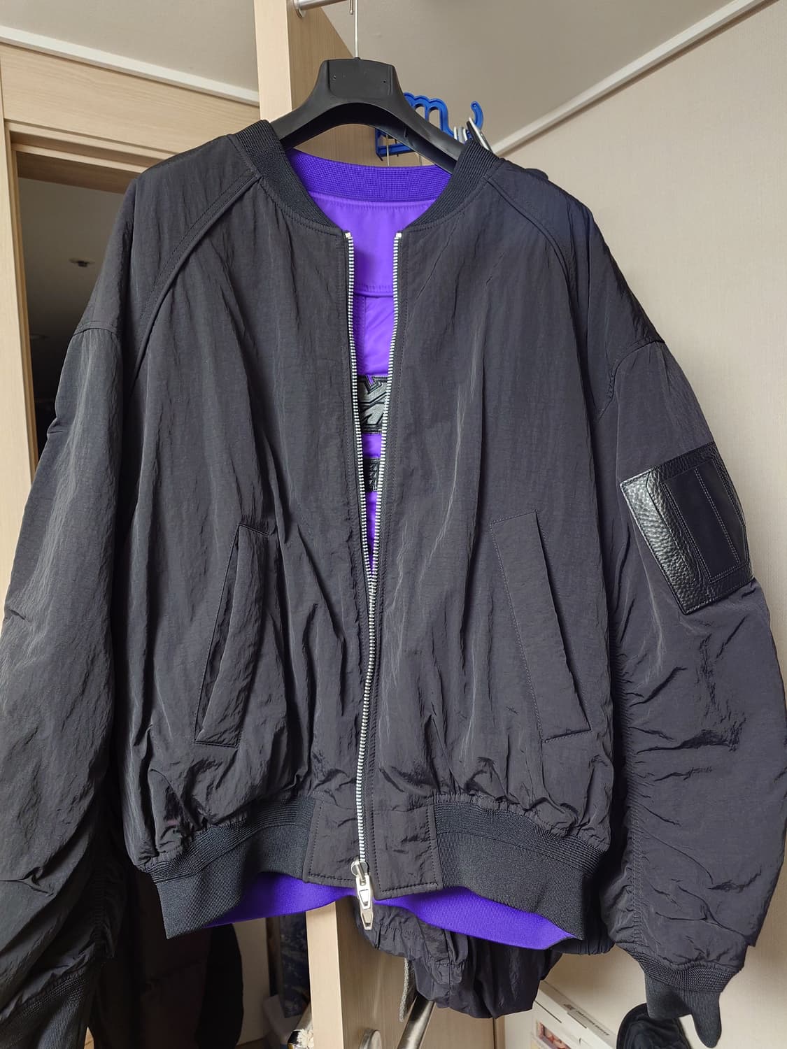 [48] 준지 리버시블 마원 블랙 바이올렛 퍼플 MA-1 상품이미지1