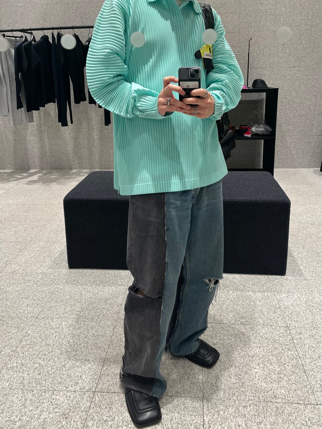 옴므플리세 오버사이즈 롱슬리브 pk 민트 4사이즈 상품이미지7