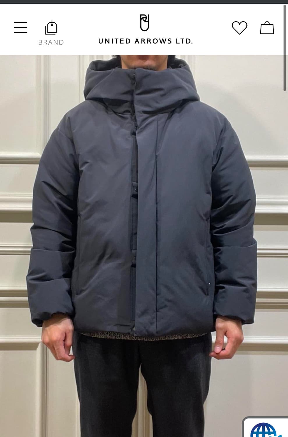 뷰티앤유스 고마츠 700필 패딩 구스 다운 L 유나이티드애로우즈 상품이미지3