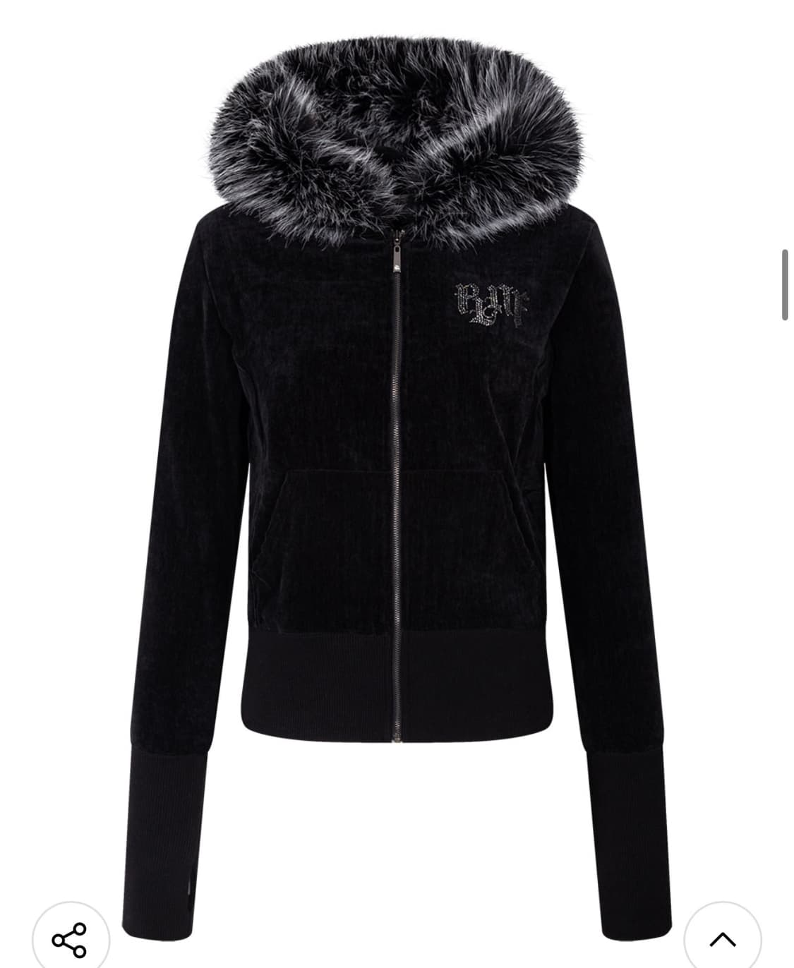 Mari Fur Hoodie Jacket (Ver.2) (Black) 상품이미지1