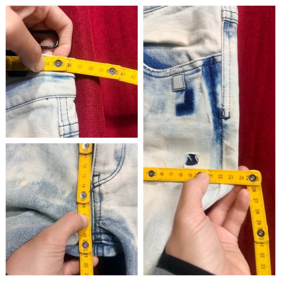 디젤 연청 패치워크 워싱 스키니진 27 상품이미지8