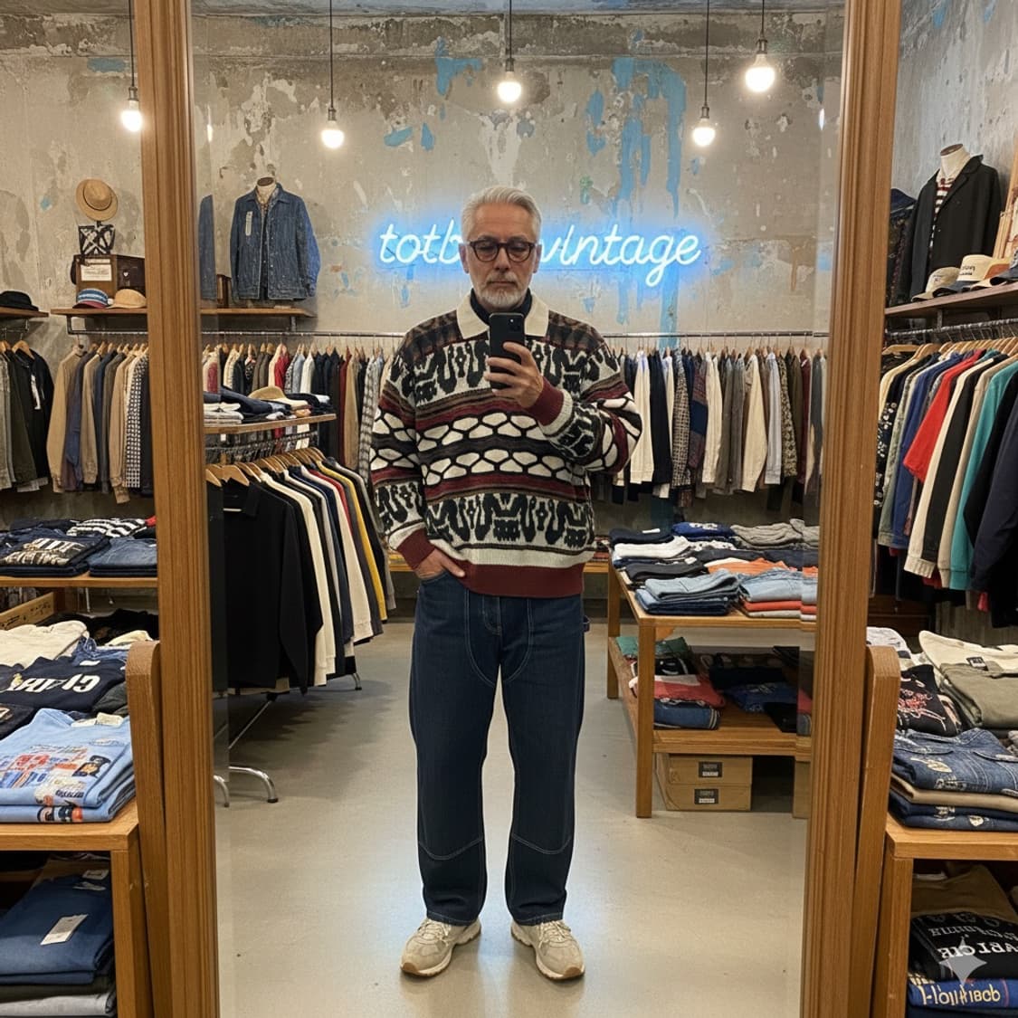 Willogeo Pattern Knit Sweater 상품이미지1