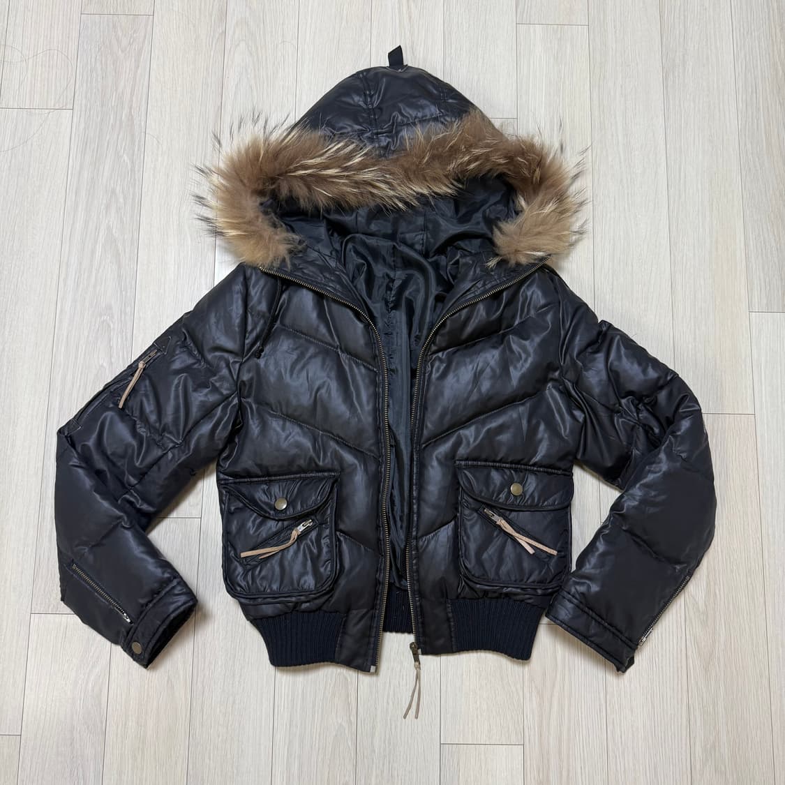 y2k 라쿤 퍼 빈티지 패딩 상품이미지2