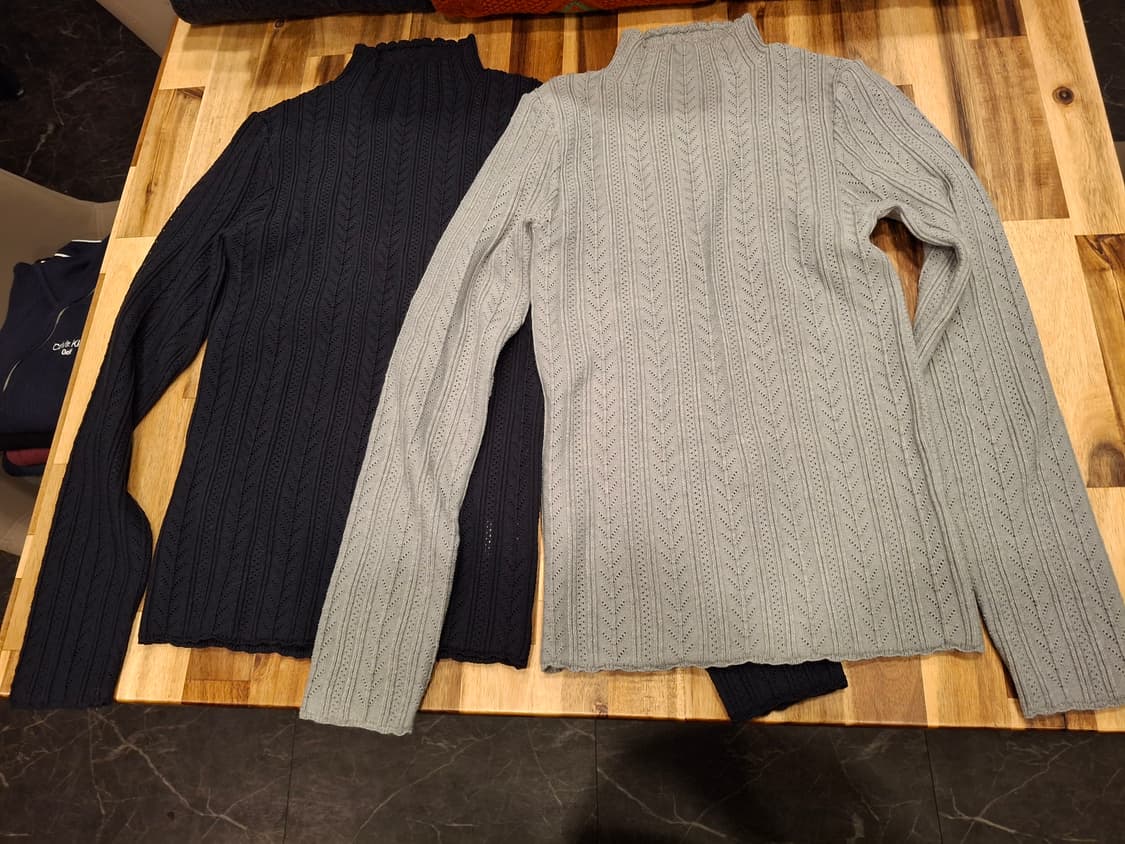 (마지막특가) 피그먼트 반목폴라 패턴니트 새상품 상품이미지1