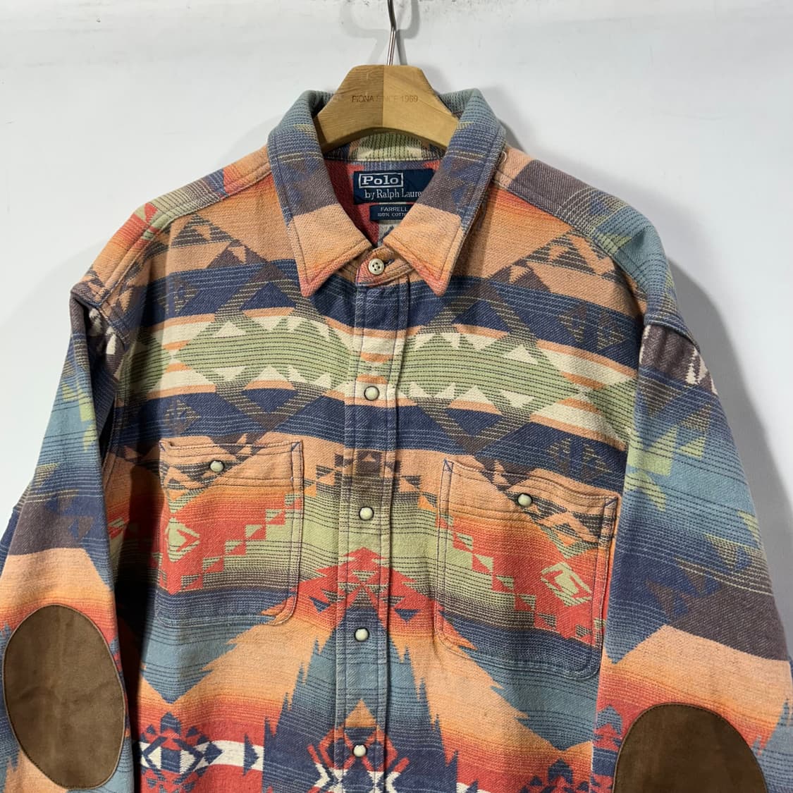[POLO] 90s 폴로랄프로렌 웨스턴 엘보패치 나바호 셔츠 상품이미지3