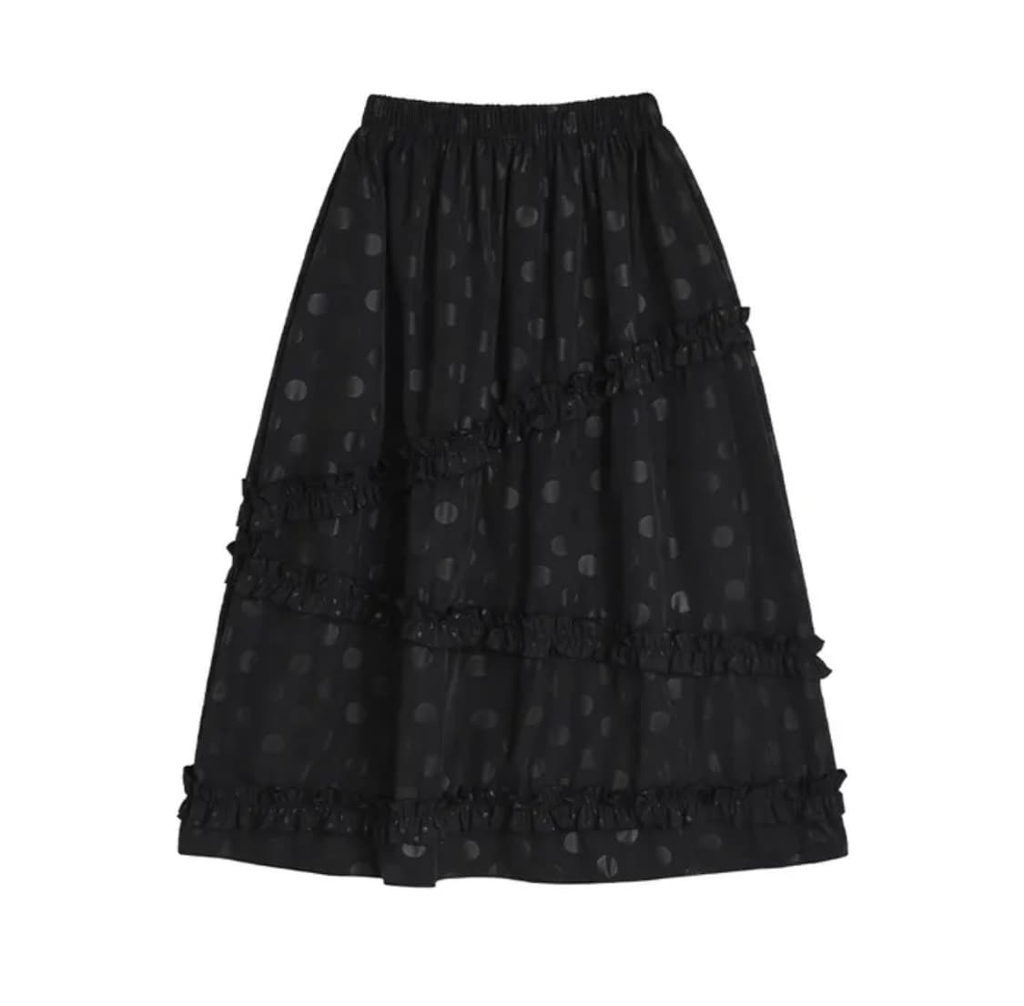 쿠키시 Dot frill cancan long skirt 캉캉 스커트 상품이미지1