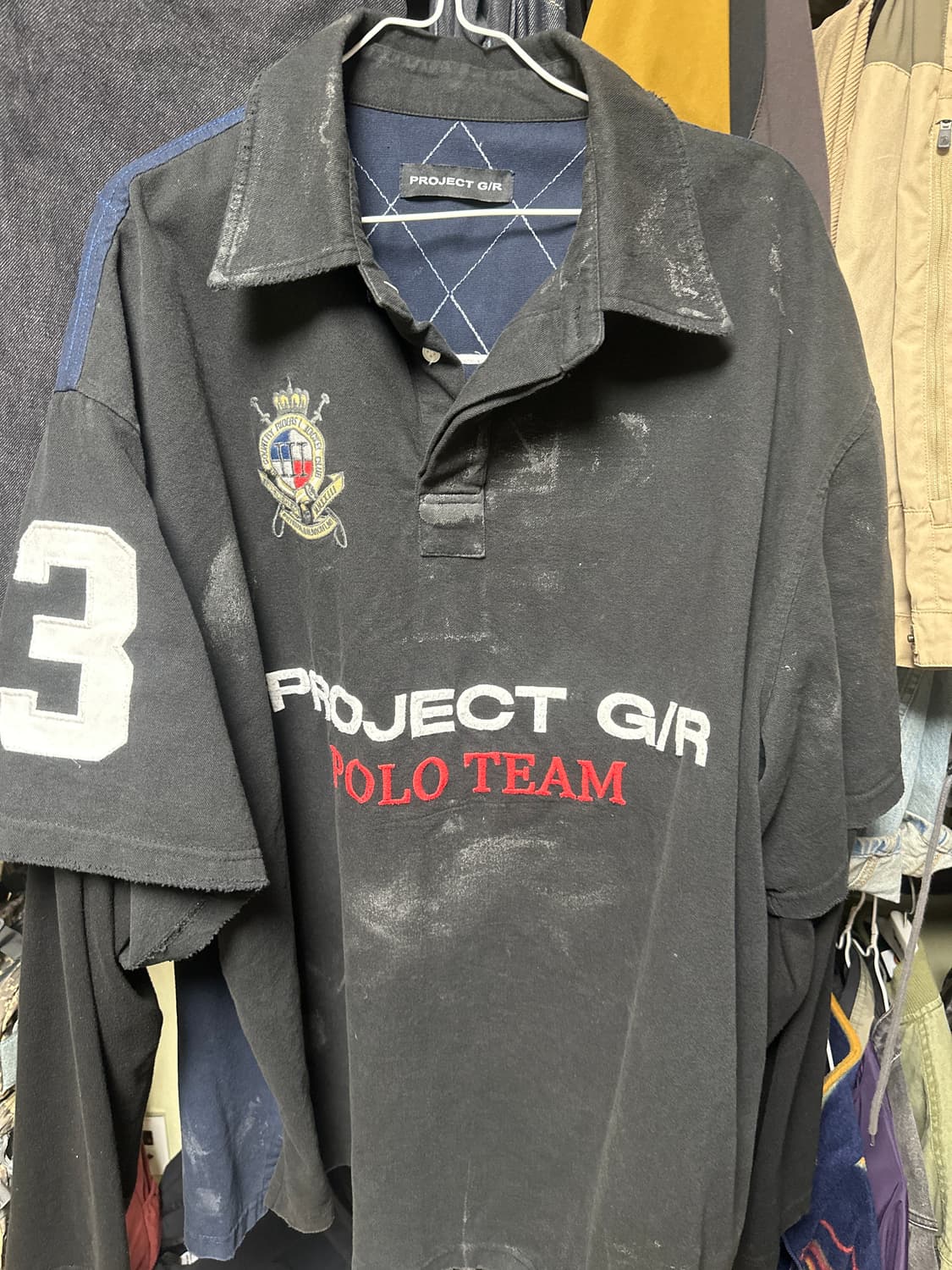 프로젝트 G/R 폴로 패러디 셔츠 블랙 상품이미지1