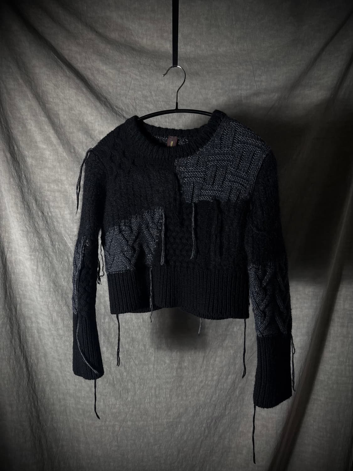 Mihara Yasuhiro Patchwork Crop Knit 상품이미지1