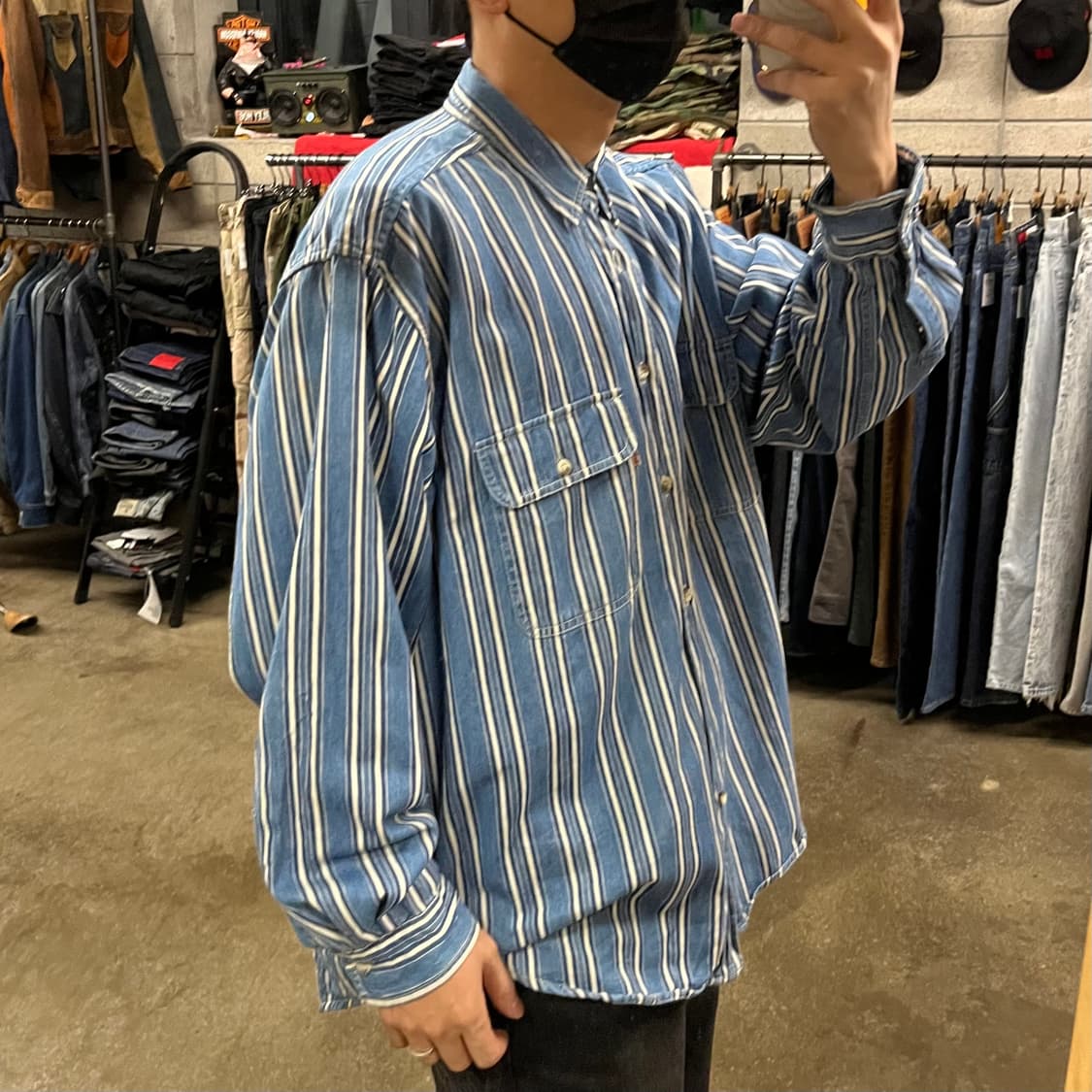 90s 리바이스 스트라이프 셔츠 (105-110) 상품이미지2