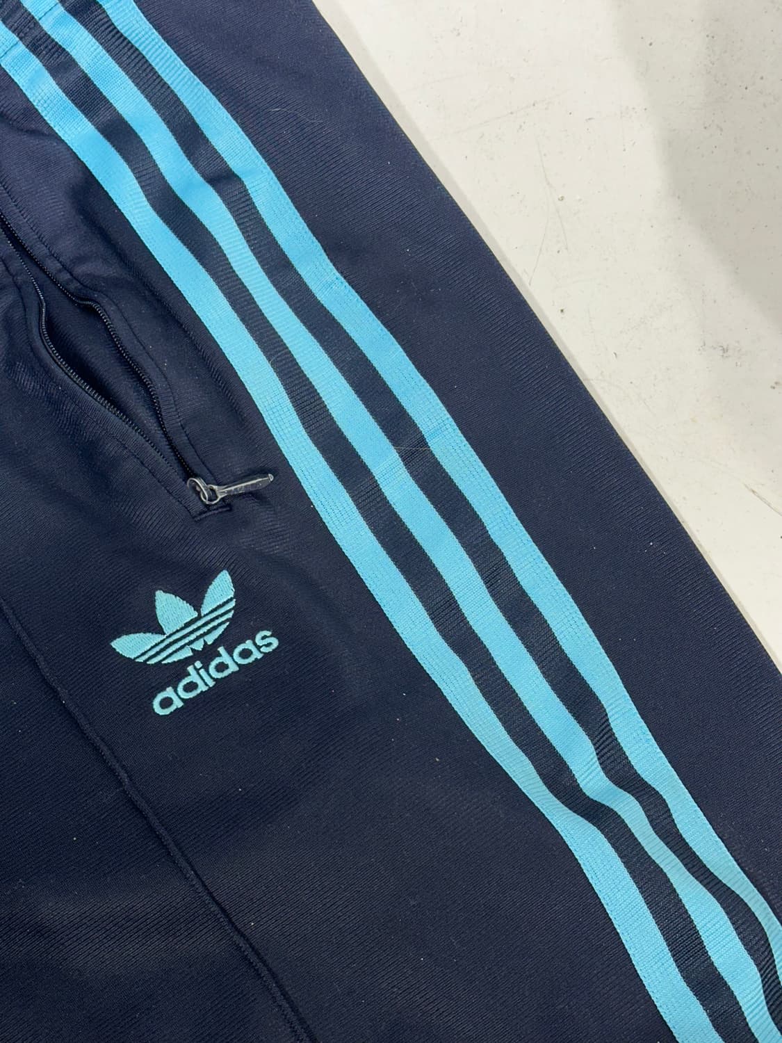 90s 아디다스 네이비 파이어버드 와이드 블루 삼선 추리닝 바지 90 상품이미지6