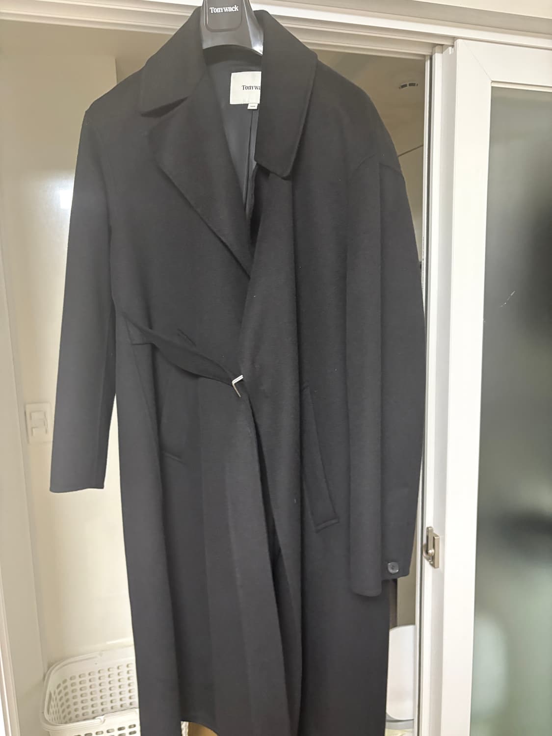 토니웩 캐시미어 벨티드코트 블랙 상품이미지2