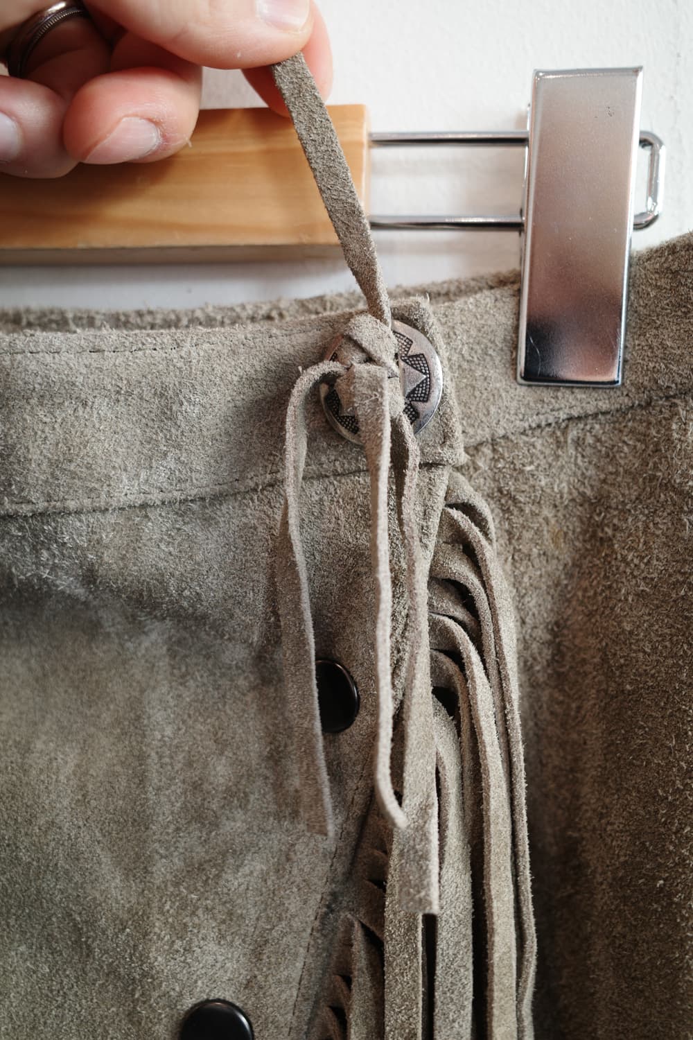 Japan brand 리얼레더 프린지 스커트 (24인치) 상품이미지3