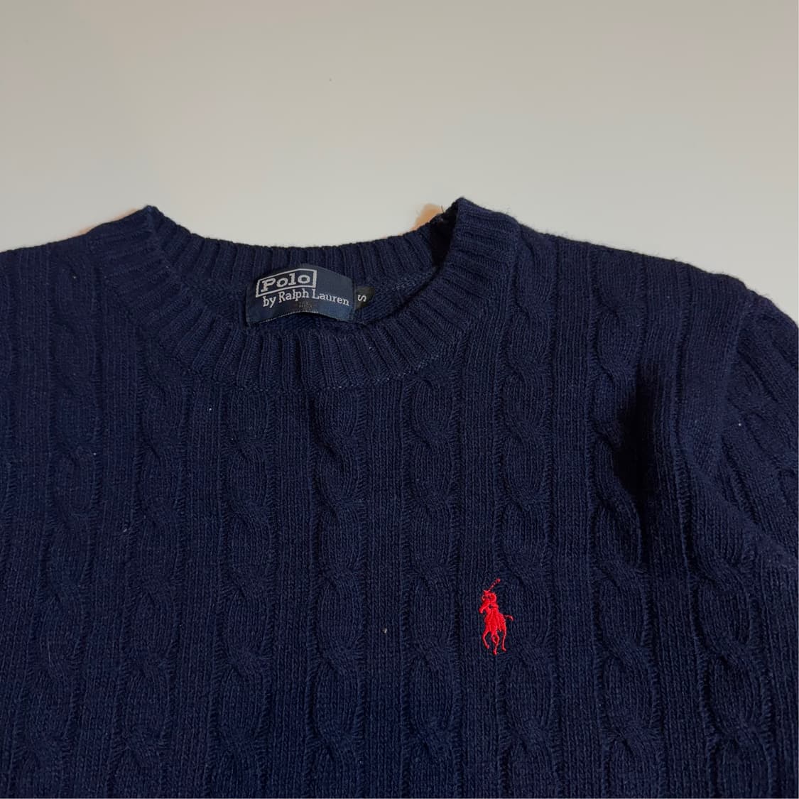 폴로 랄프로렌 네이비 케이블 니트 스웨터  상품이미지2
