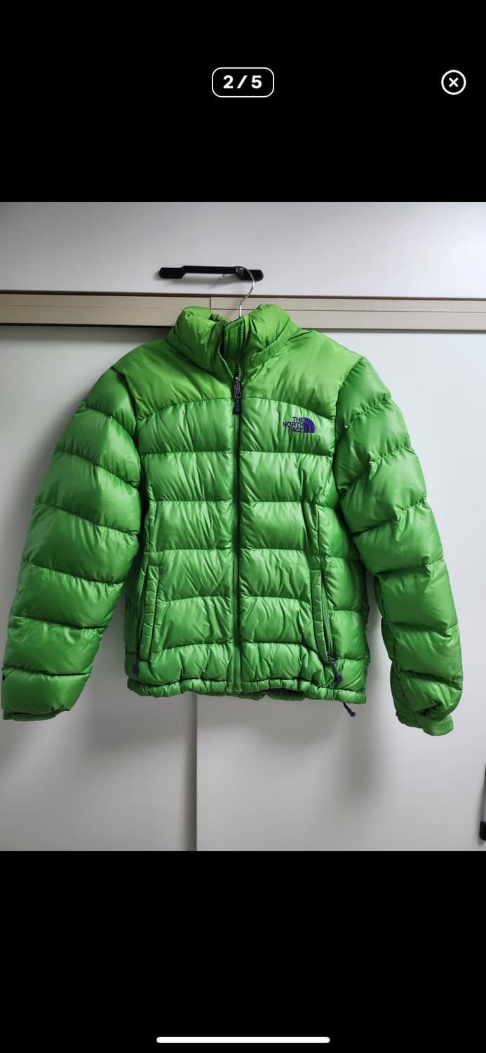 노스페이스 눕시 700 연두색 미노이 패딩 XL 상품이미지2