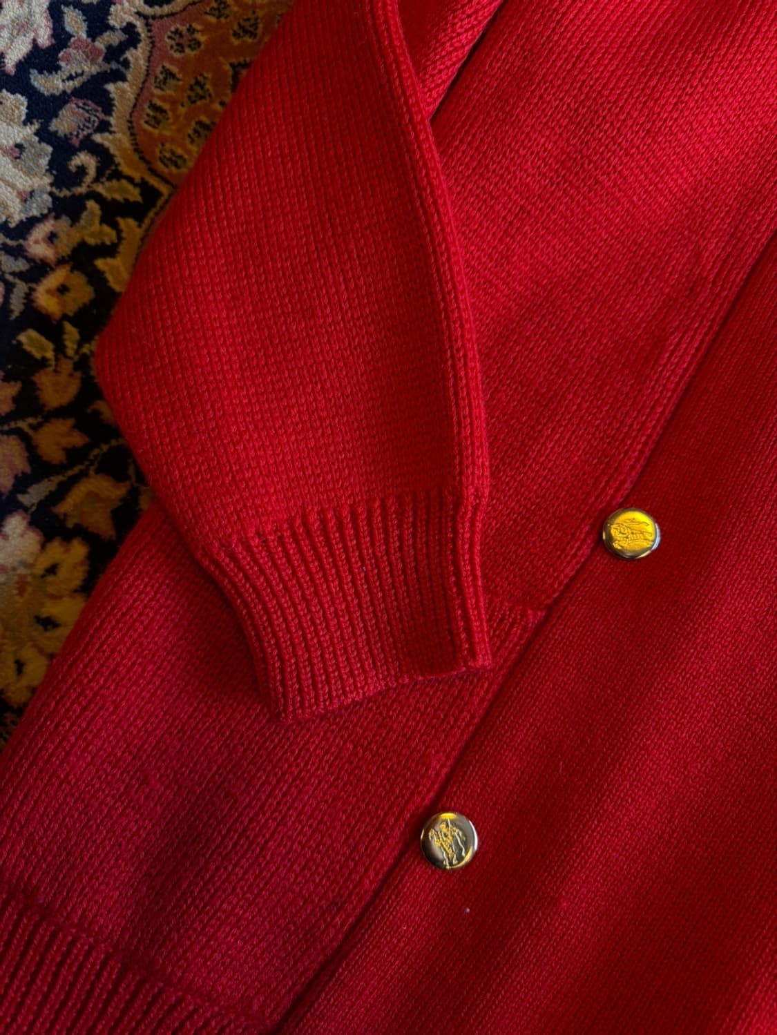 버버리 이탈리아 메이트 80s 금장 가디건 여성66-77 상품이미지6