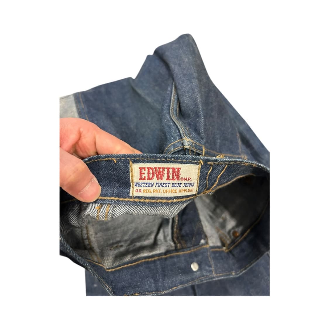 W-M) 에드윈 인디고 성조기패치 워크 포켓 플레어 데님팬츠 BD-053 상품이미지6