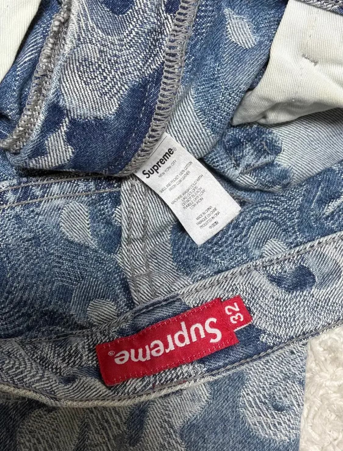 슈프림 플레임 자카드 데님 쇼츠 32 상품이미지6