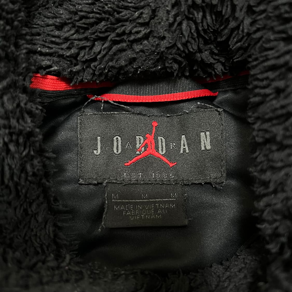 나이키 에어 조던 쉐르파 뽀글이 풀오버 후드 후리스 [블랙] M/95 상품이미지5