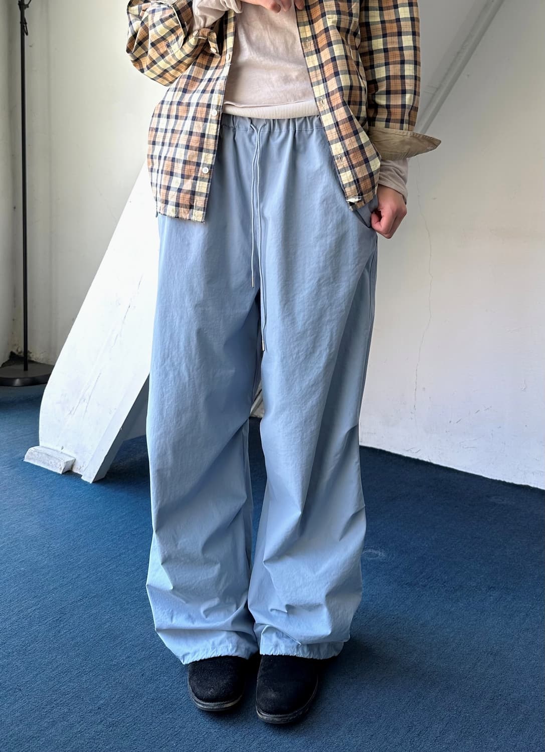 High count fabric design parachute pants 상품이미지9