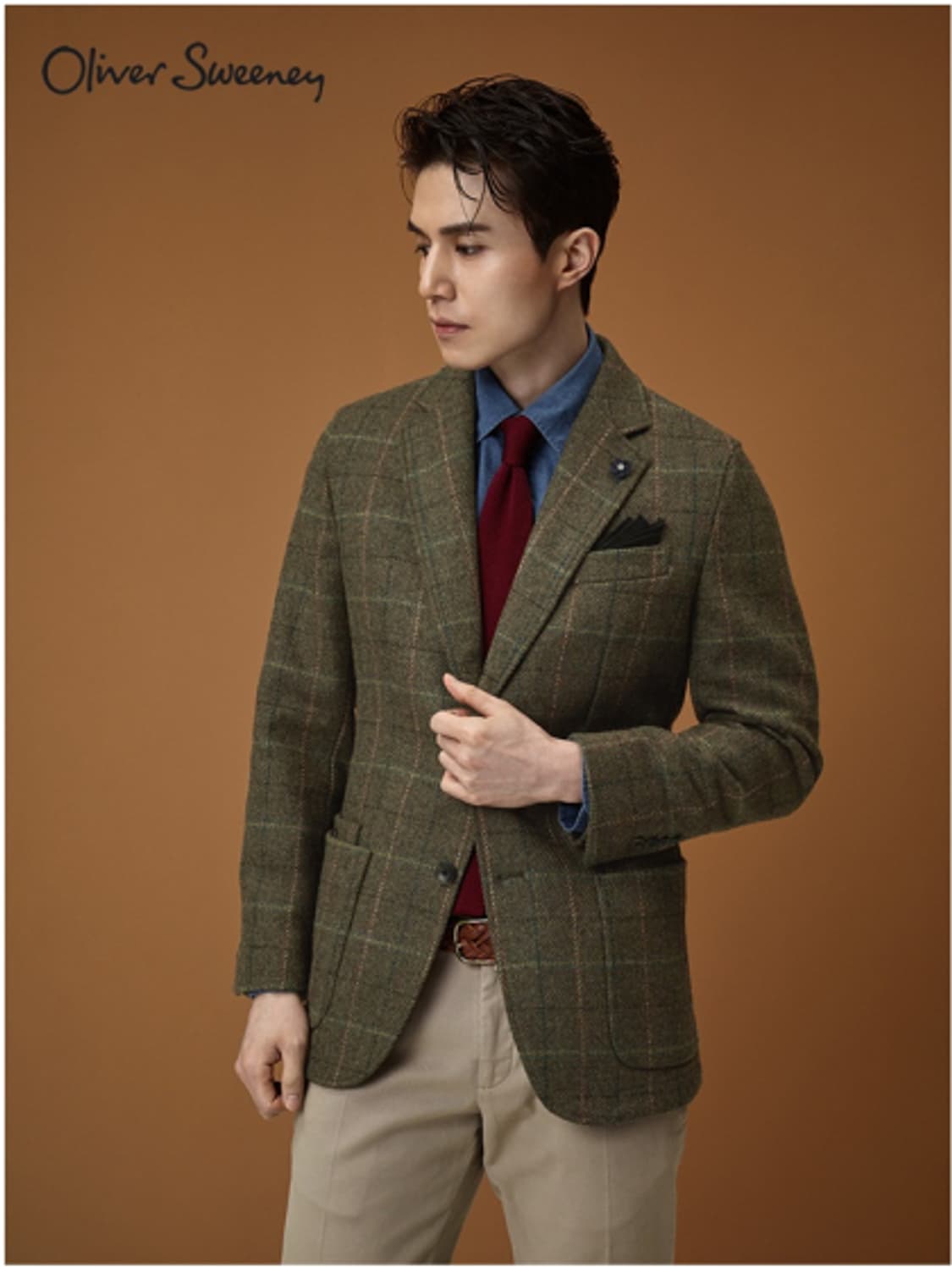 Oliver Sweeney 올리버스위니 울 트위드 자켓 카키 상품이미지1