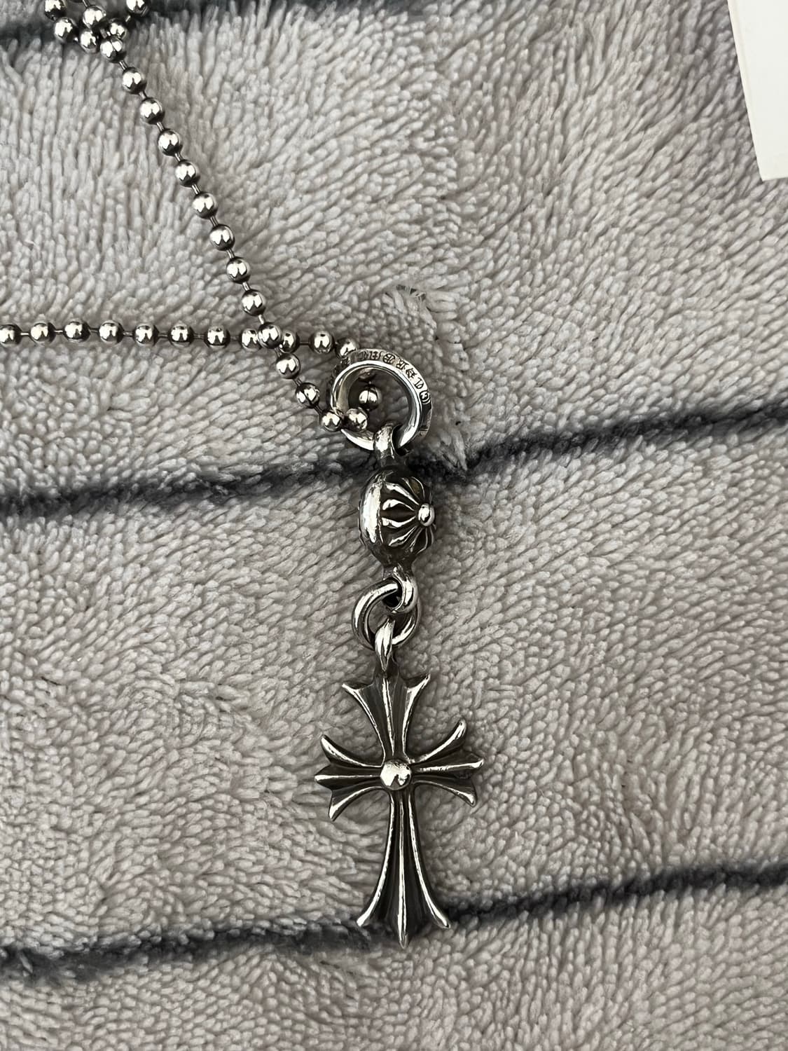 크롬하츠 오사카한정 도그택 원볼 타이니 크로스 군번줄 목걸이 상품이미지5