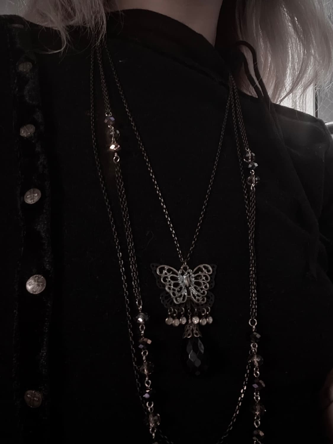 오즈온 레이어드 디테일 버터플라이 목걸이 상품이미지1