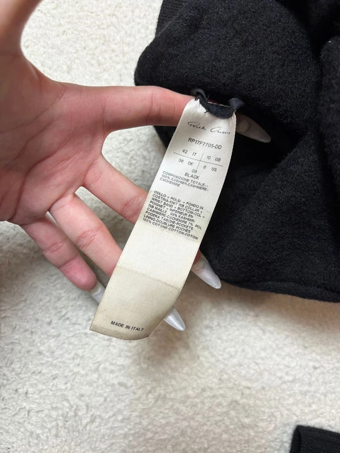 릭오웬스 17FW 캐시미어 블루종 자켓 PN6618 상품이미지8