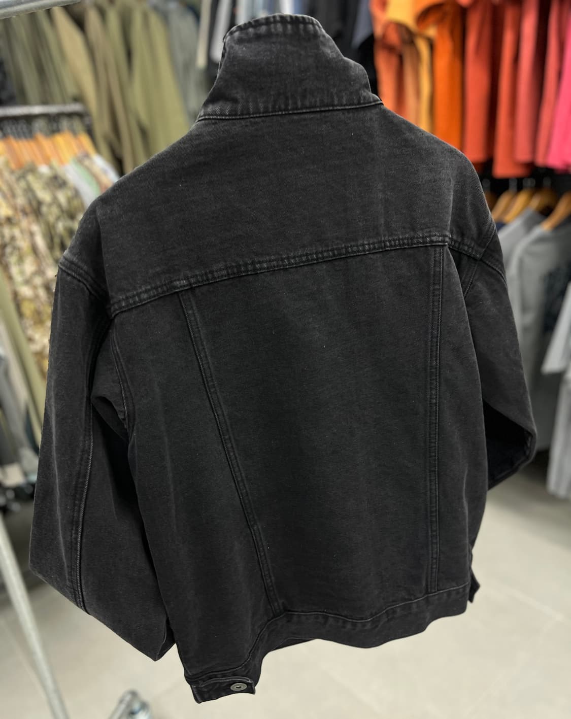 블랙 데님 할리 자켓 상품이미지4