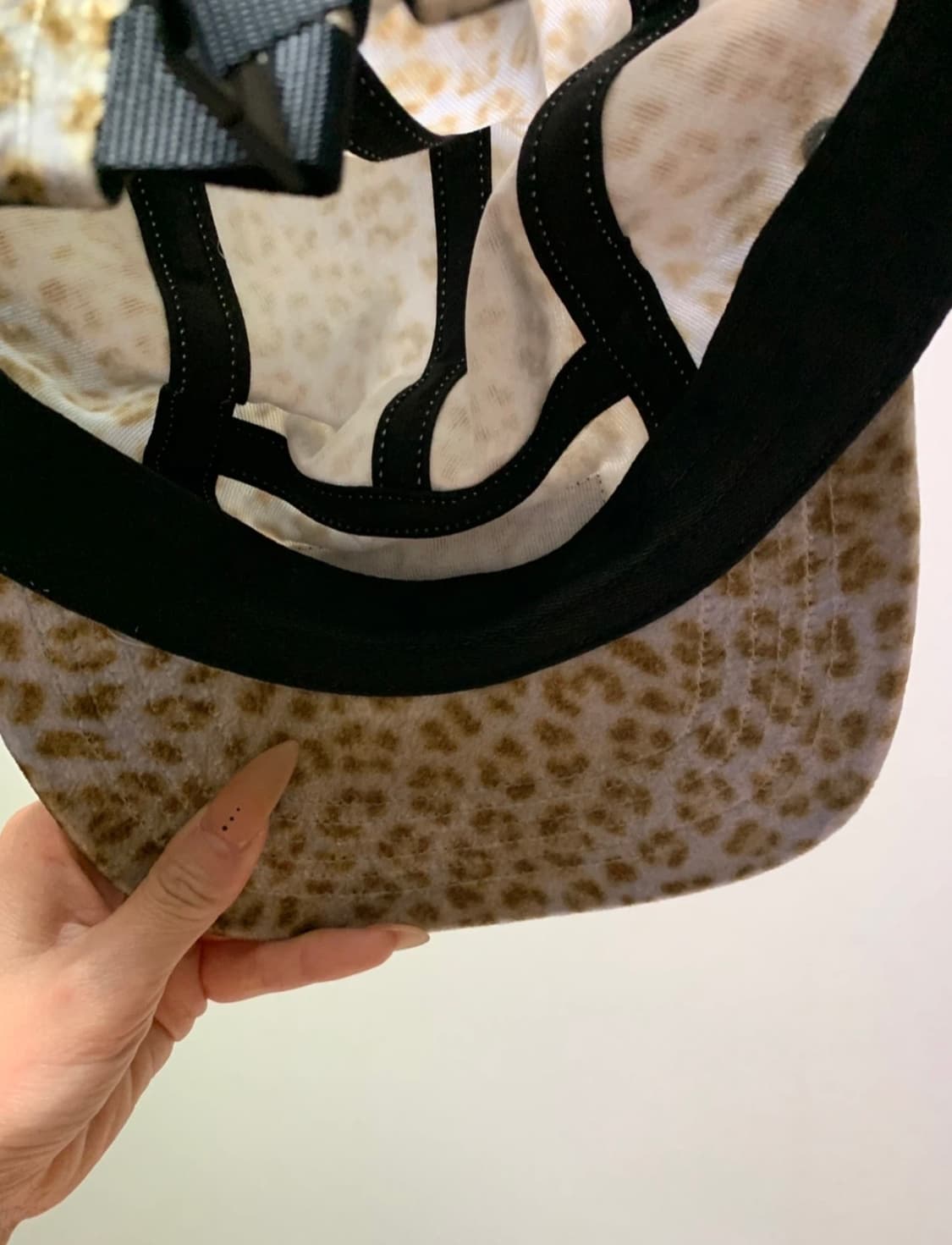 슈프림 캠프캡 레오파드 벨벳 tan 상품이미지3