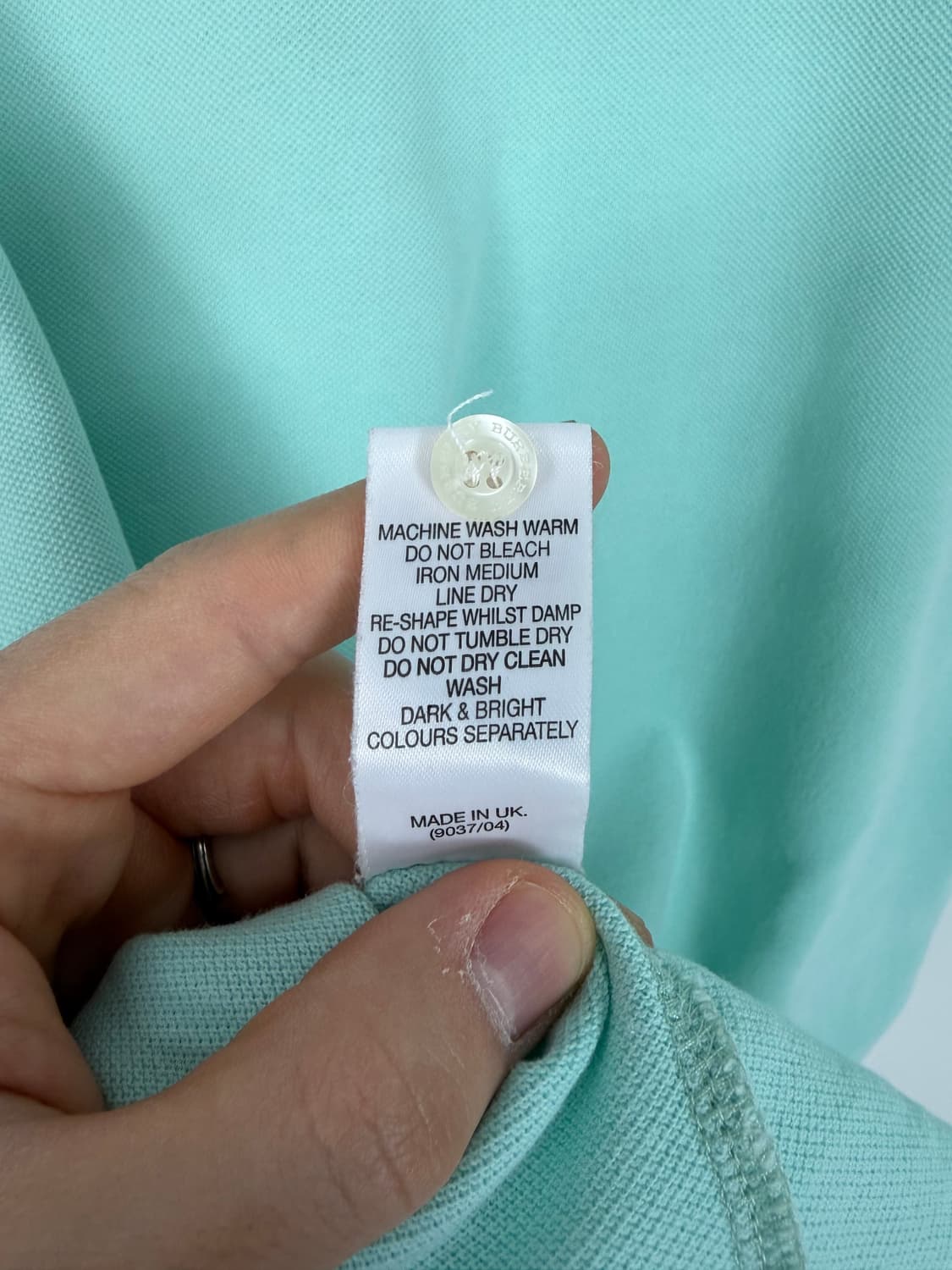 a330) 버버리 반팔 카라티 상품이미지5