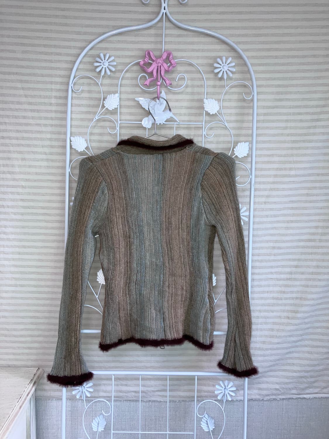 빈티지 브라운 민트 그라데이션 집업 y2k 스트릿 갸루 펑키 448 상품이미지2