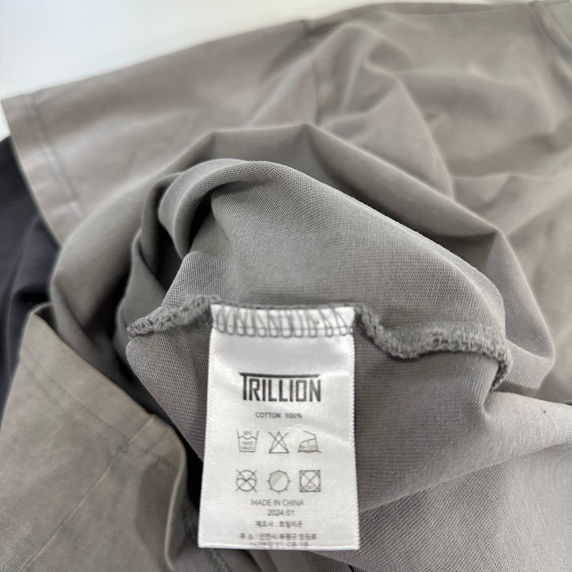 M 트릴리온 빈티지그레이 레이어드 슬리브긴팔티 상품이미지6