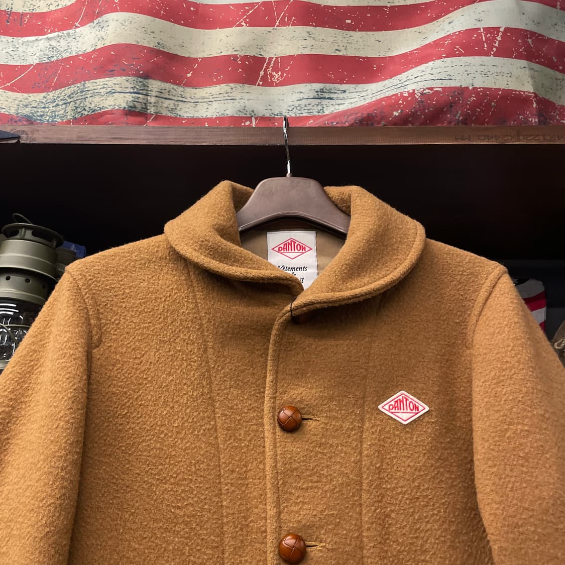 단톤 울 파일 싱글 라운드 카라 우먼 울 모직 자켓 N214 상품이미지3