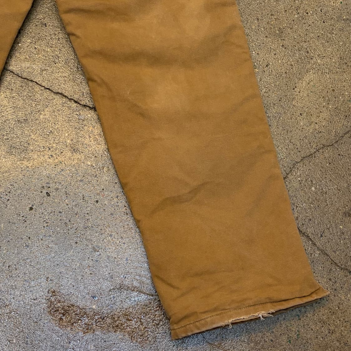 90s Made in USA 빈티지 칼하트 샌드스톤 싱글니 패딩 워크팬츠 상품이미지10