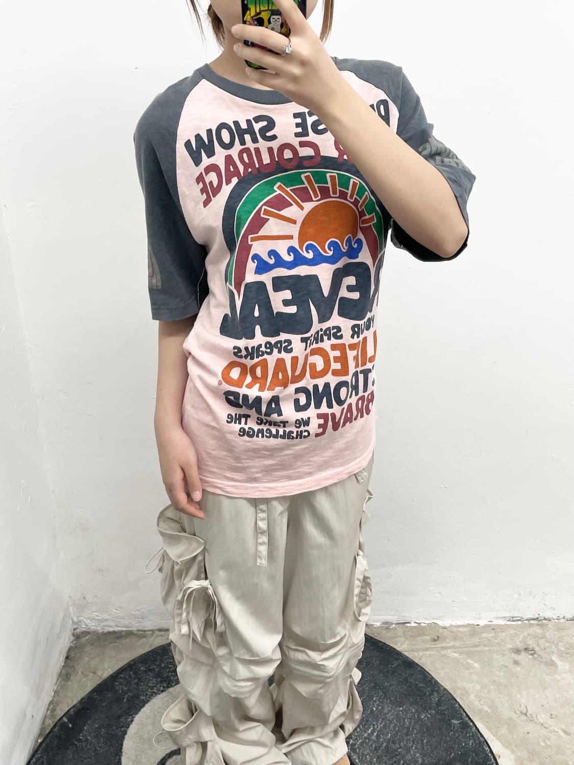 키치 컬러 프린팅 티셔츠 상품이미지3