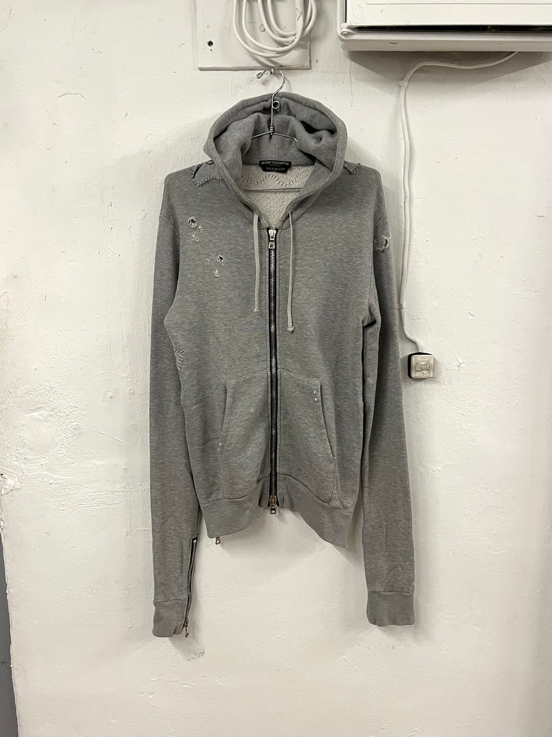 발망 2011SS 데카르넹 디스트레스드 패치 후드 집업 상품이미지2